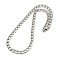 Tarnish Resistant Fashionable 304 Stainless Steel Curb Chain/Twisted Chain Necklaces, with Lobster Claw Clasps, Stainless Steel Color, 21 inch~22 inch(53.3~55.9cm), 9mm