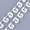 Freshwater Shell Beads, Top Drilled Beads, Letter.G, 10x8x3mm, Hole: 0.8mm