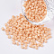 8/0 Two Cut Glass Seed Beads, Hexagon, Baking Paint, Light Salmon, 2.5~3x2.5mm, Hole: 0.9mm, about 15000pcs/bag