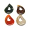 Mixed Gemstone Teardrop Pendants, 34~36x50x5~7mm