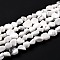 Natural Howlite Beads Strands, Nuggets, Tumbled Stone, 5~8.5x5.5~7x3.5~4mm, Hole: 0.7mm, about 64pcs/strand, 16.34 inch(41.5cm)