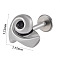 304 Stainless Steel Threadless Labret Stud, Tragus Stud, Flat Back Earring, Stainless Steel Color, Snail, 8mm, Pin: 1.2mm