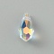 Glass Charms, AB Color, Faceted, Teardrop, Clear AB, 11x5.5mm, Hole: 1.2mm