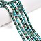 Natural Imperial Jasper Beads Strands, Dyed, Disc, Heishi Beads, Medium Turquoise, 4.5x1.5~2.5mm, Hole: 0.8~1mm, about 169~171pcs/strand, 15.75~17.08''(40~42.7cm)