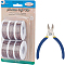 BENECREAT Round Aluminum Wire, with Iron Side Cutting Pliers, Coconut Brown, 17 Gauge, 1.2mm, 16m/roll, 6 rolls