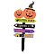 Halloween Theme Wood Garden Stake, Ground Insert Decor, for Yard, Lawn, Garden Decoration, Pumpkin, 300x130mm