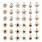 Alloy Rhinestone Pendants, Light Gold, 96pcs/box