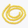 Opaque Solid Color Glass Beads Strands EGLA-A034-P4mm-D04-2