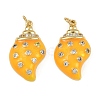 Brass Micro Pave Cubic Zirconia Pendants KK-L241-21G-2