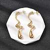 304 Stainless Steel Irregular Teardrop Stud Earrings EJEW-P330-02G-1