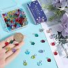 84pcs 14 style Faceted Transparent Glass Charms GLAA-SC0002-05-3