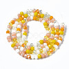 Electroplate Glass Beads Strands EGLA-T020-12D-2