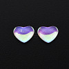 Translucent Electroplated Glass Cabochons EGLA-T026-002-3