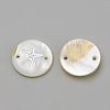 Freshwater Shell Links connectors SHEL-Q009-001P-2