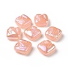 Rainbow Iridescent Plating Acrylic Beads OACR-A010-06D-3