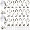 36Pcs Brass Clip-on Earring Converters Findings KK-SP0001-10P-1