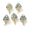 Knot Shape Brass Micro Pave Cubic Zirconia Cup Peg Bails KK-C041-04A-G-1