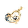 Brass Micro Pave Clear Cubic Zirconia Pendants CU-CBA8A7D-02G-G-2