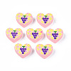 Autumn Theme Transparent Printed Acrylic Beads MACR-S373-124-H09-2