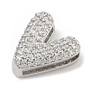Brass Micro Pave Cubic Zirconia Slide Charms ZIRC-I068-08P-3