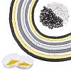 Flat Round Handmade Polymer Clay Beads CLAY-AR0001-21-1