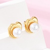 304 Stainless Steel Stud Earrings EJEW-G423-31C-G-2