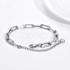Tarnish Resistant Stainless Steel Paperclip Chain Bracelets PW-WG97459-02-1