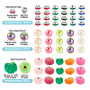 140Pcs 3 Styles Polyester Rabbit Hair with Alloy European Beads DIY-TA0015-26-4