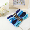 8 Skeins 8 Colors 6-Ply Polyester Embroidery Floss OCOR-CY0002-09B-3