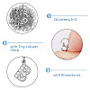 Letter A~Z Alloy Micro Pave Cubic Zirconia Cup Handle Pendant Decorations HJEW-AB00409-4
