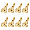 8Pcs 304 Stainless Steel Pendants STAS-UN0045-35G-1
