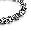 Alloy Skull Link Chain Bracelet BJEW-N015-008-2