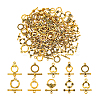 80Pcs 10 Styles Tibetan Style Alloy Toggle Clasps FIND-PH0023-32-6