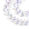Electroplate Transparent Glass Beads Strands EGLA-N017-06-A01-3