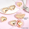 5Pcs Heart Brass Pendants KK-BBC0025-58A-6