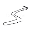 304 Stainless Steel Ball Chain Necklace for Men Women NJEW-K245-017C-1