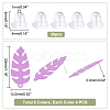 24Pcs 6 Color Iron Leaf Stud Earring Findings IFIN-PH0001-99-2