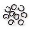 Spray Painted Iron Open Jump Rings IFIN-F149-F12-1