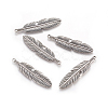 Tibetan Style Alloy Feather Big Pendants LS-TIBEP-A12720-AS-RS-1