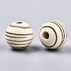 Painted Natural Wood Beads WOOD-T021-54B-12-2