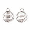 Non-Tarnish 304 Stainless Steel Wire Pendants X-STAS-ZX013-22-20mm-P-1