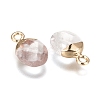 Electroplate Natural Quartz Crystal Charms G-S344-09H-2