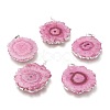 Dyed Natural Druzy Solar Quartz Crystal Pendants G-F693-01A-S-1