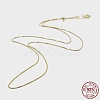 925 Sterling Silver Box Chain Necklaces STER-F039-40cm-13G-3