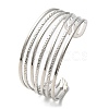 Electrophoresis Iron Cuff Bangles for Women BJEW-M057-05P-2