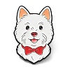 Samoyed with Red Bowtie Alloy Enamel Pins AL-CBA6DDE-03C-1