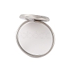 Non-Tarnish 304 Stainless Steel Open Cuff Ring Findings STAS-E124-05O-P-2