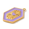 Rack Plating Brass Enamel Pendant KK-A229-31G-06-2