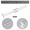 Beebeecraft 925 Sterling Silver Flat Head Pins STER-BBC0002-14A-2