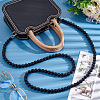 Black Plastic Imitation Pearl Round Beaded Bag Handles FIND-WH0127-22F-5